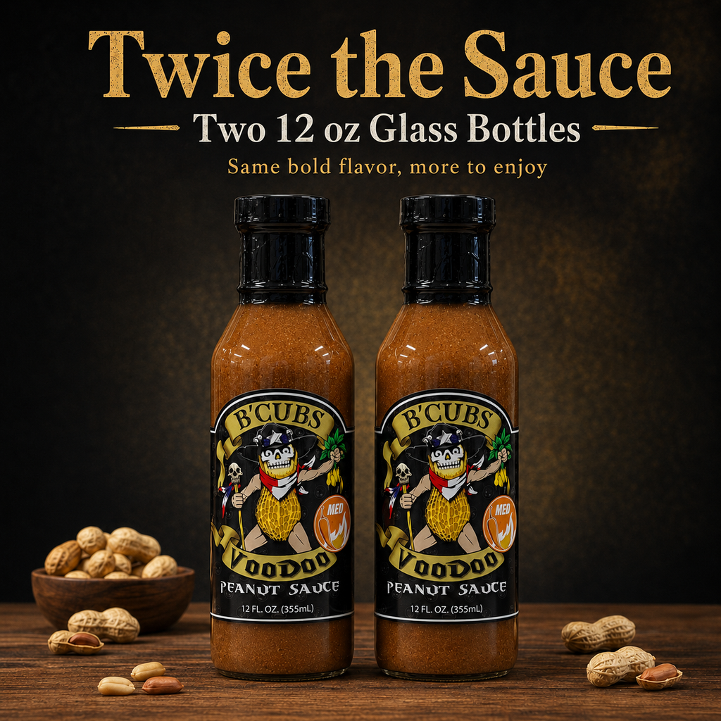B'Cubs® Voodoo Peanut Sauce – Medium (Original) 2-Pack