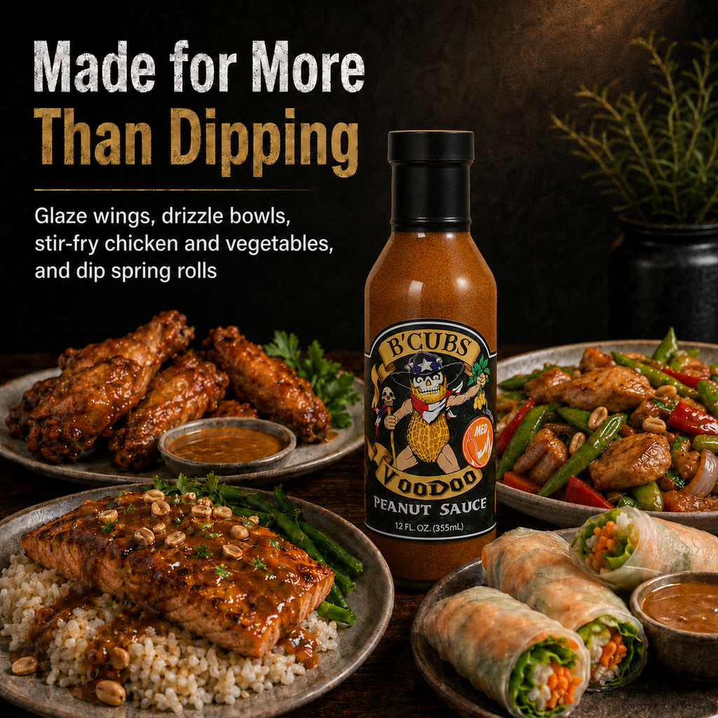 B'Cubs® Voodoo Peanut Sauce – Hot 2-Pack