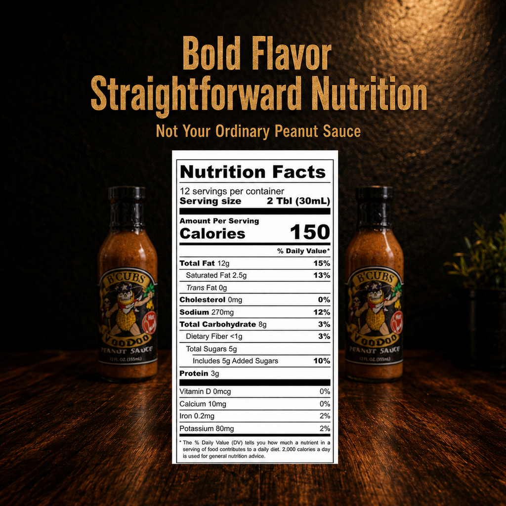 B'Cubs® Voodoo Peanut Sauce – Hot 2-Pack